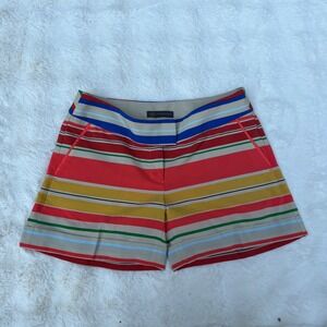 Outback Red Womens Multicolor Striped Shorts Size 6 Flat‎ Front Summer Casual